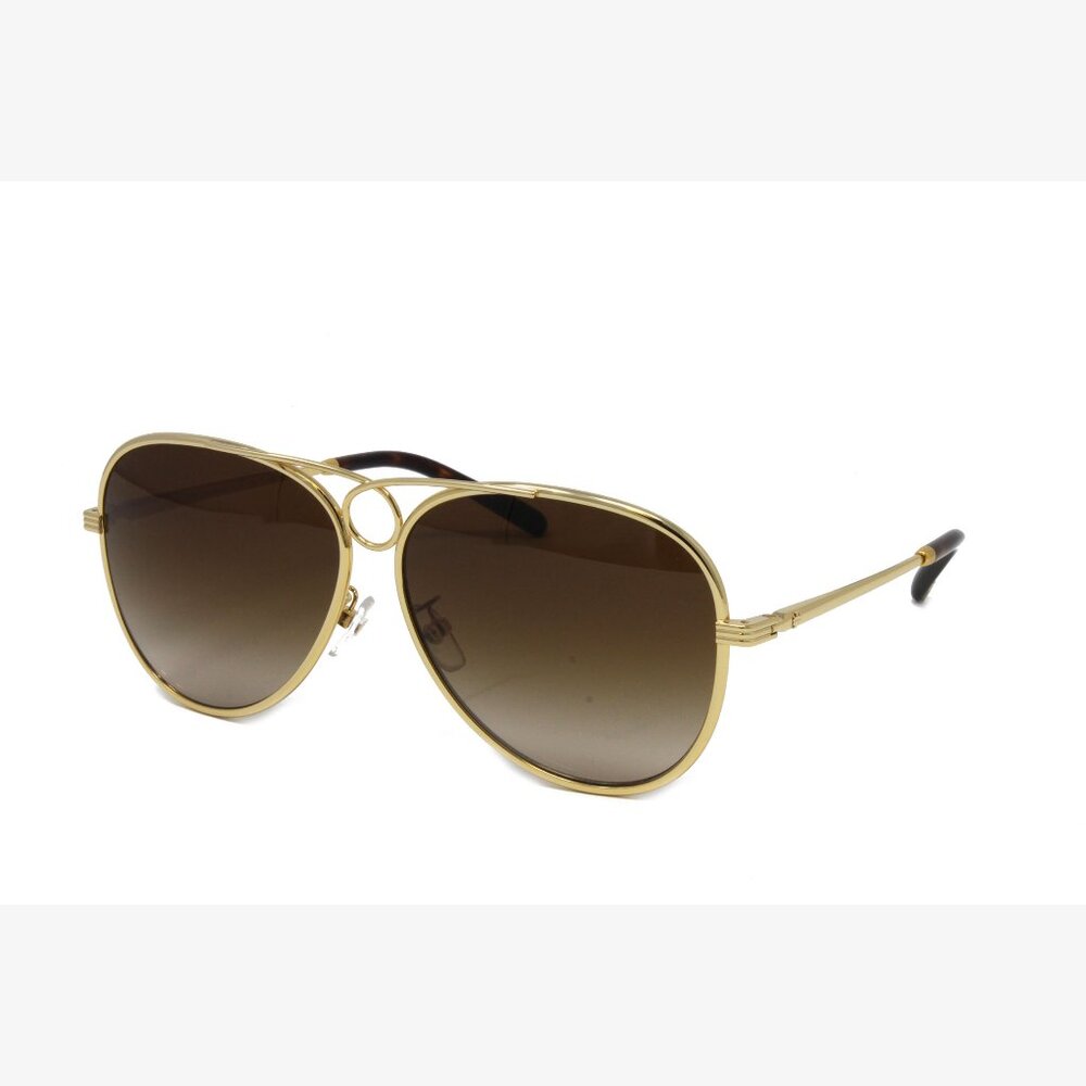 Tory Burch Women's Sunglasses TY6093 330413 Shiny Gold 59mm Aviator NEW!